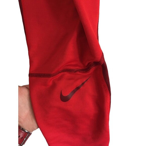 Nike Pro Compression Pants Women's Medium Red Hyper Warm Football - Picture 5 of 8